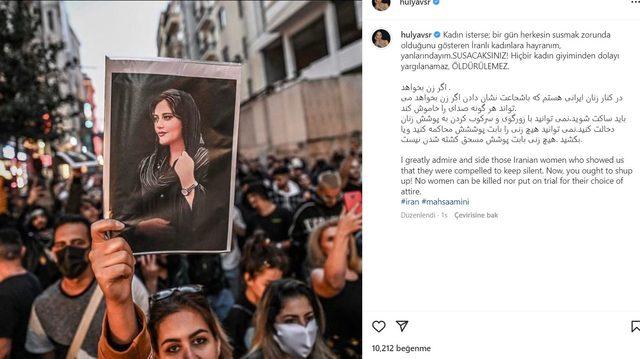 Hülya Avşar'dan Mahsa Amani paylaşımı