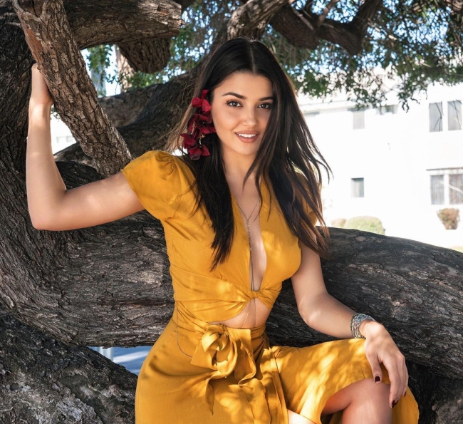 Hande Erçel'in pozları olay yarattı