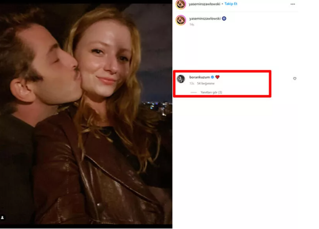 Boran Kuzum ile Yasemin Szawlowski aşkını ilan etti!