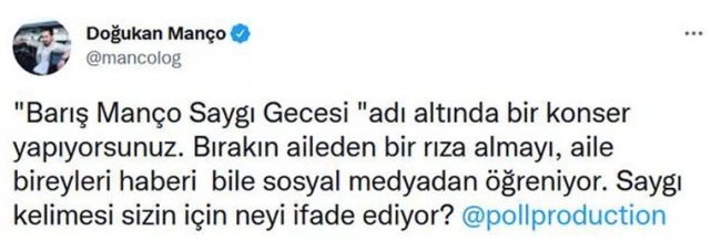 Haluk Levent'ten Doğukan Manço'ya özür