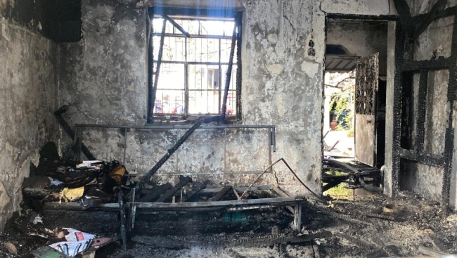 Tüpten sızan gaz bomba gibi patladı!