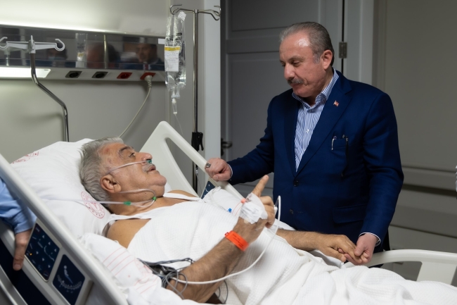 TBMM Başkanı Şentop trafik kazası geçiren Binali Yıldırım ile Şamil Ayrım'ı ziyaret etti