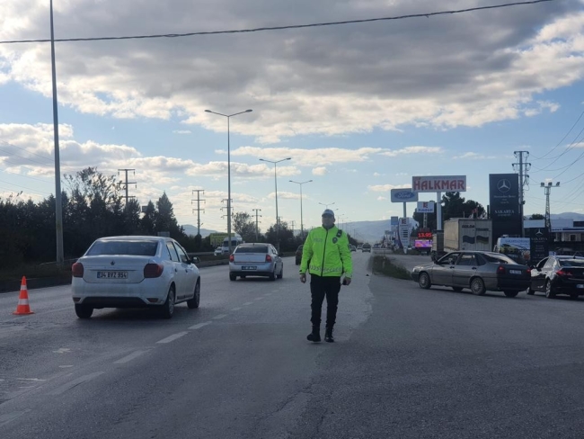 Sürücüler dronun gözünden kaçamadı