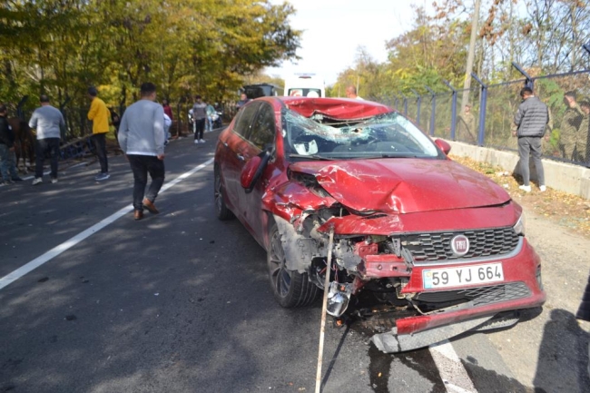 Otomobil at arabasına çarptı: Ortalık savaş alanına döndü