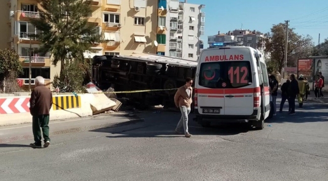 Freni patlayan kamyon dehşet saçtı