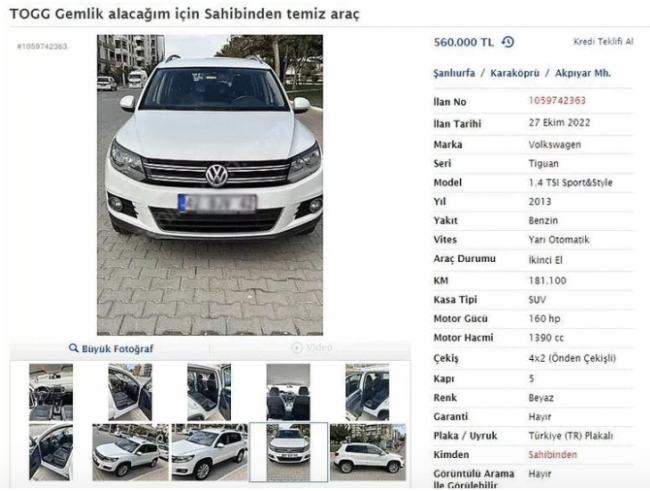 İlan sitelerinde TOGG hareketliliği!