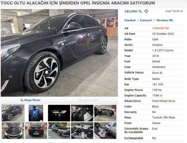 İlan sitelerinde TOGG hareketliliği!