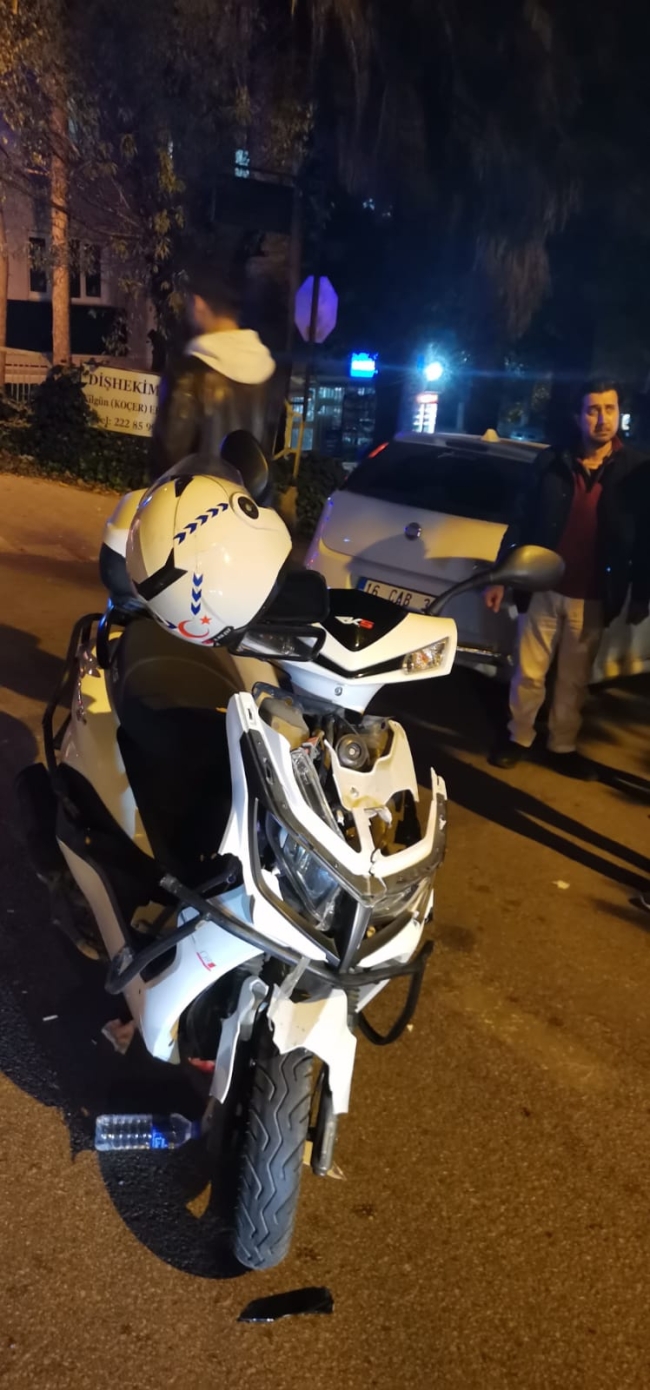 Motosikletli genç ölümden döndü