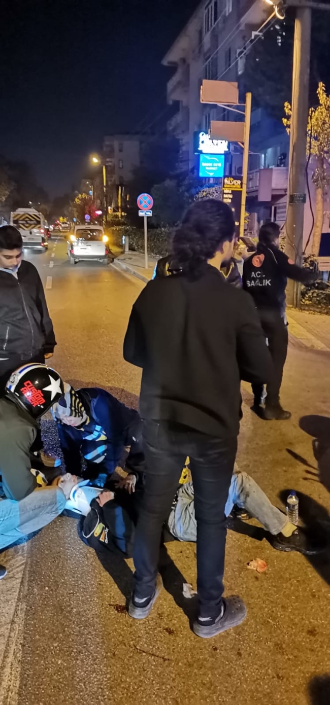 Motosikletli genç ölümden döndü