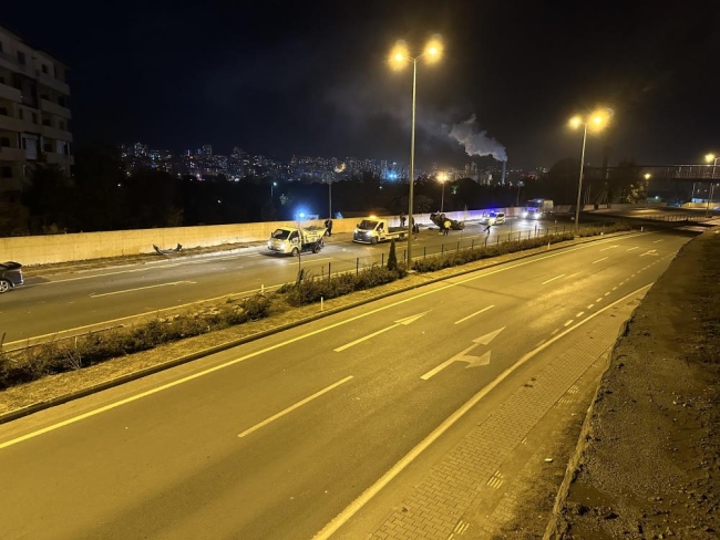 Metrelerce taklalar atarak sürüklenen araçta burnu bile kanamadı