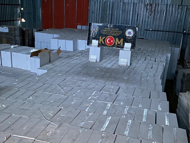 132 milyon kaçak makaron ele geçirildi
