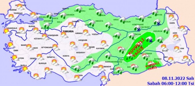 7 il için sarı kodlu uyarı: Kuvvetli yağış bekleniyor