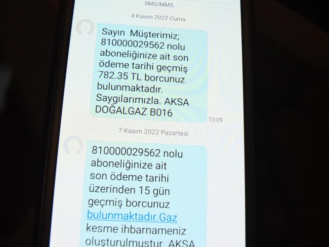 Bağlı olmayan doğalgaza 782 lira borç çıktı!