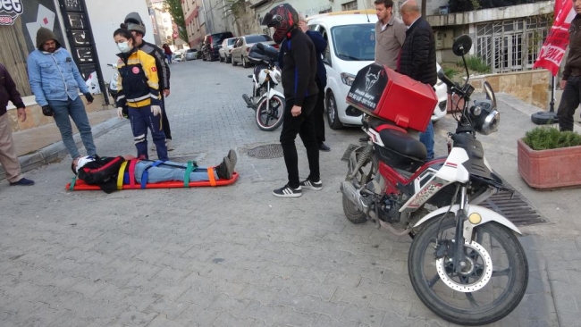 Motosiklet sürücüsünün bozuk yol imtihanı