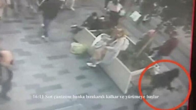 İstiklal Caddesi'ndeki bombacının yeni görüntüleri ortaya çıktı!