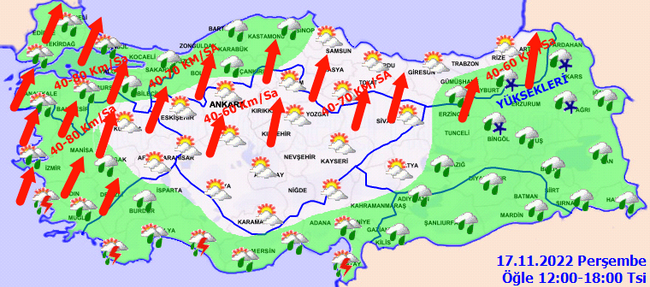 Meteoroloji'den fırtına ve kuvvetli sağanak uyarısı