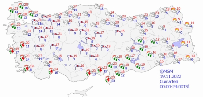 Meteoroloji'den birçok kente sarı kodlu uyarı