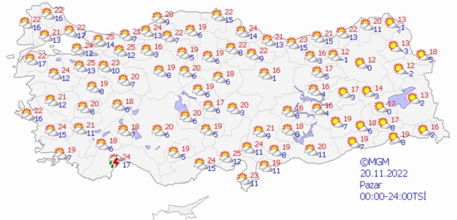 Meteoroloji'den birçok kente sarı kodlu uyarı