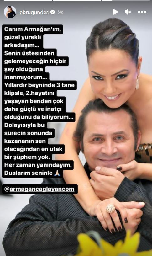 Ebru Gündeş'ten Armağan Çağlayan'a destek