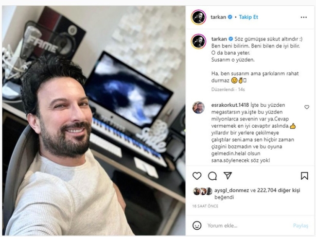 Tarkan: Ben susarım ama şarkılarım rahat durmaz