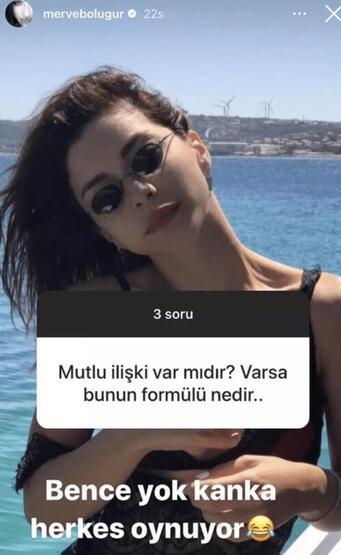 Merve Boluğur'dan takipçisine 'mutlu ilişki yok' mesajı