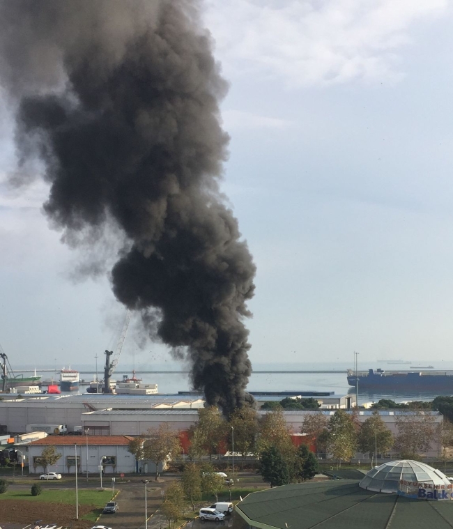 Samsun Limanı'nda korkutan patlama