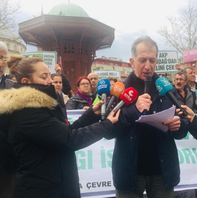 Uludağ'da Alan Başkanlığı'na 'Hayır' eylemi