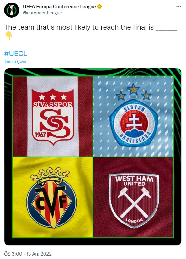 UEFA'dan Sivasspor paylaşımı