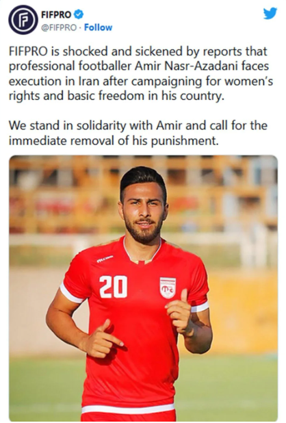 Mahsa Amini protestoları: İranlı futbolcuya idam cezası
