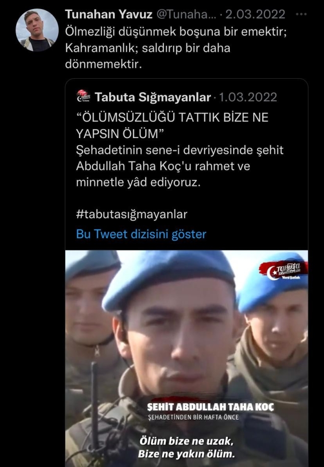 Bursalı şehitten geriye yürek burkan son mesajı kaldı