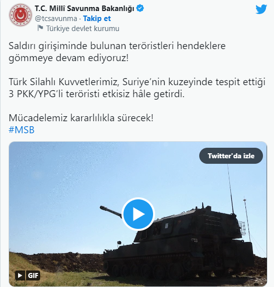 3 terörist öldürüldü