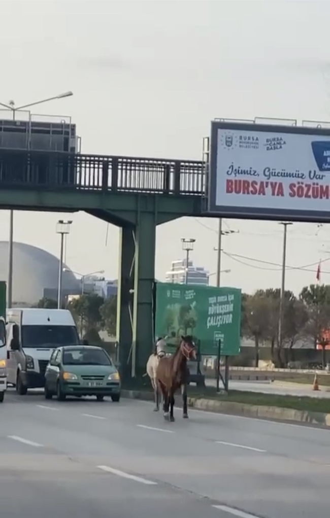 Bursa trafiğinde tehlikeli anlar
