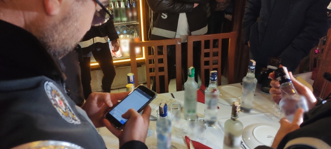 Bursa'da kaçak içki denetimi