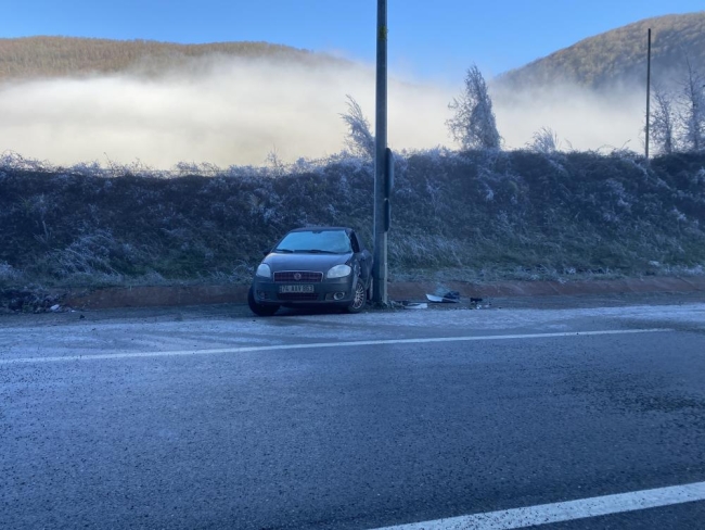 Buzlanma kaza getirdi: 2 polis memuru yaralandı