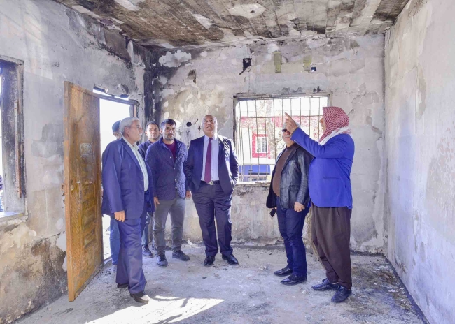 Evi yanan aile sahipsiz kalmadı