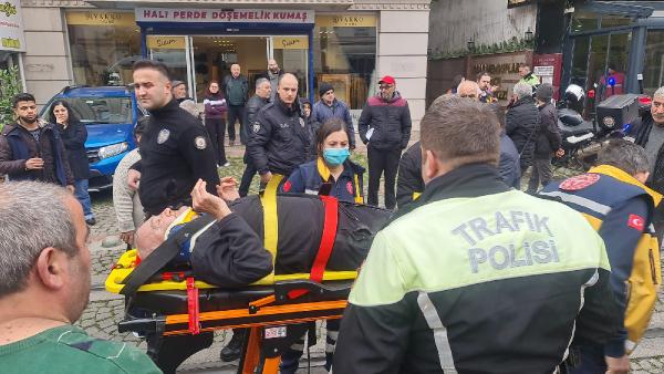 Dengesini kaybeden yaya tramvaya çarptı