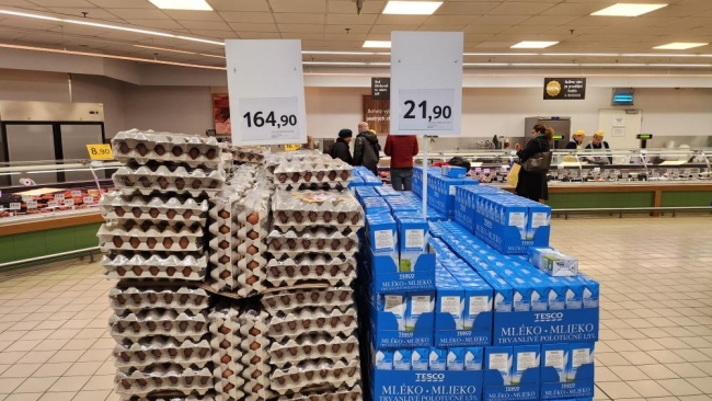 Çekya’da gıda fiyatlarındaki artış sürüyor