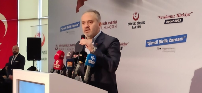 Genel Başkan Destici'ye Bursa'da meşaleli karşılama
