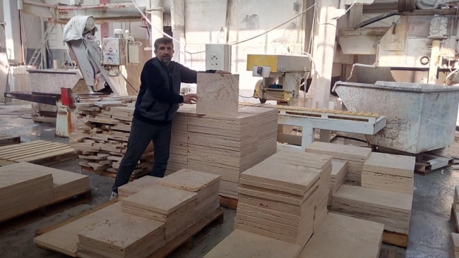 Traverten bloklarından milyonlarca yıllık hayvan fosilleri çıktı