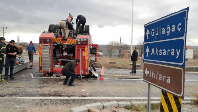 Kazaya yardıma giden itfaiyeciler ölümden döndü