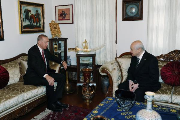 Cumhurbaşkanı Erdoğan, Bahçeli ile bir araya geldi