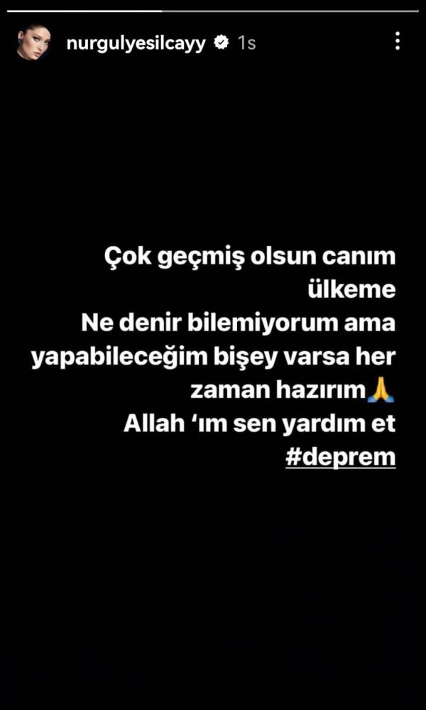 Ünlülerden "geçmiş olsun" paylaşımı
