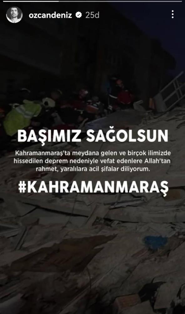 Ünlülerden "geçmiş olsun" paylaşımı