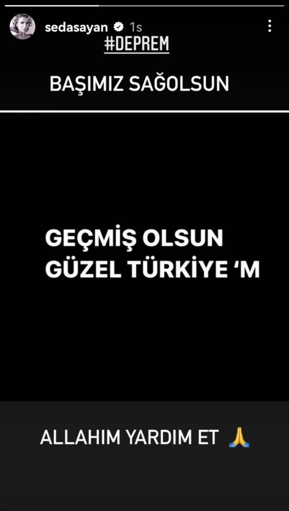 Ünlülerden "geçmiş olsun" paylaşımı