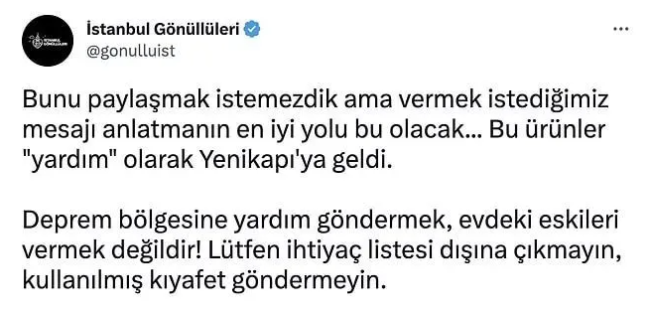 Yardım kolisinden çıkanlar 'pes' dedirtti