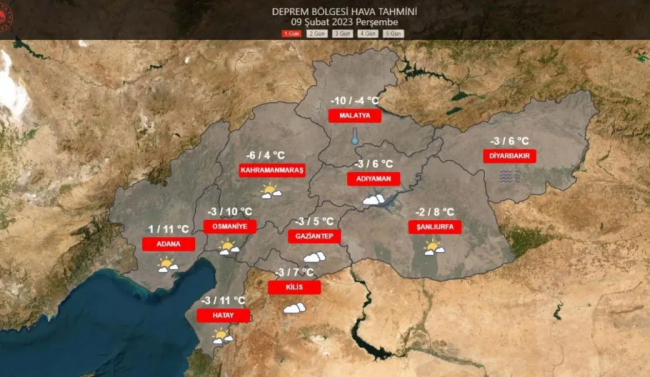 Deprem bölgesi buz kesecek!