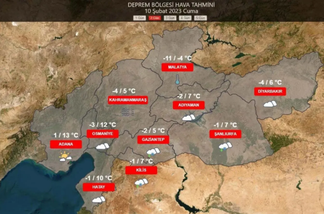 Deprem bölgesi buz kesecek!