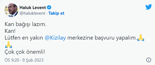 Haluk Levent'ten çağrı: "Acil kan lazım"