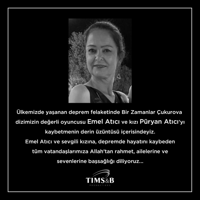 Dizi sektörüne acı haber