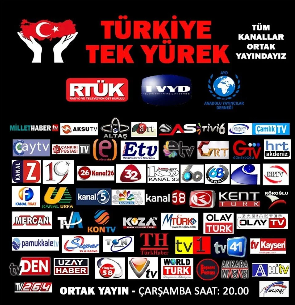 Depremzedelere yardım için tüm kanallarda ortak yayın